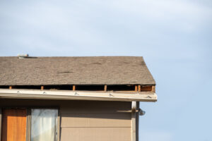 Newly Installed Gutters Falling of a House - K-Guard Rocky Mountains