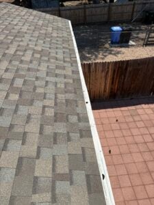 Plastic Gutter Guard with Hail Damage. Holes in vinyl gutter guard. Haile damage do to plastic gutter/guard. What happens to gutters when hail hits? What happens to KGuard when hail hits? 