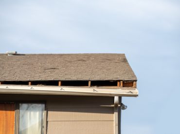 Newly Installed Gutters Falling of a House - K-Guard Rocky Mountains