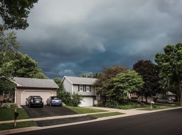 storm clouds over house